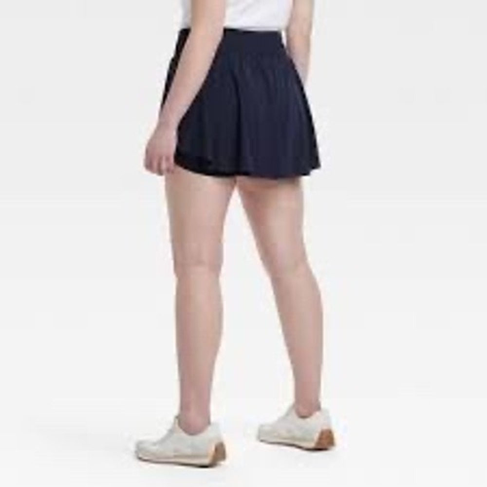 All in Motion Womens Black Active Skort High Rise Athletic Tennis Skirt XS